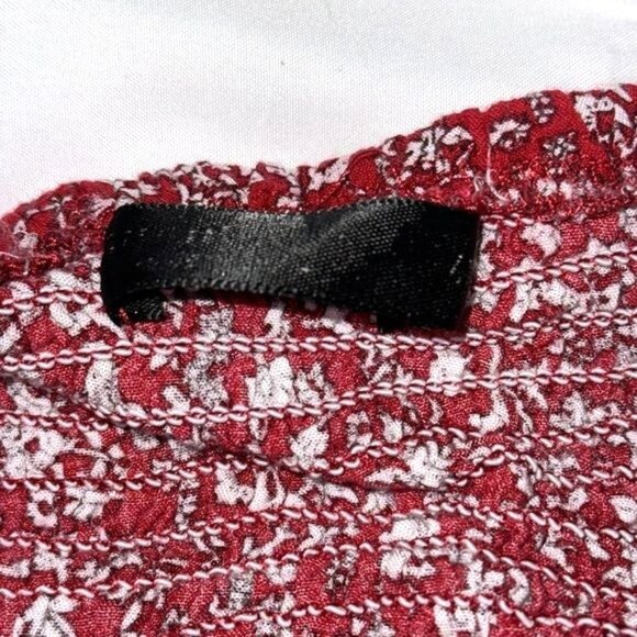 Red Floral Smocked Maxi Dress For Women 4XL 100% Rayon Lightweight & Stretchy Fa - Picture 2 of 12